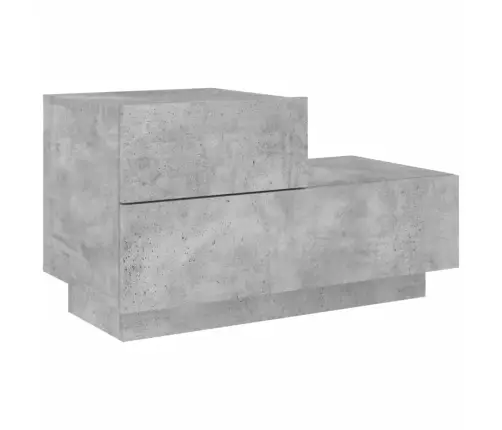 Naktinė Spintelė Su Led Lemputėmis, Betono Pilka, 70X36X40,5Cm