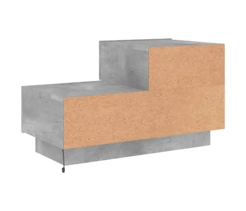 Naktinė Spintelė Su Led Lemputėmis, Betono Pilka, 70X36X40,5Cm