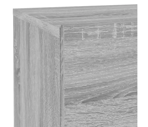 Naktsskapītis Ar Led, Pelēka Ozolkoka Krāsa, 70X36X40,5 Cm Vidaxl