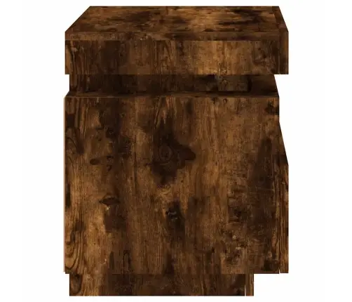 Naktsskapīši Ar Led Lampiņām, 2 Gab., Ozola Krāsa, 40X39X48,5Cm Vidaxl