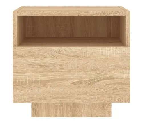 Naktsskapītis Ar Led Lampiņām, Ozolkoka Krāsa, 40X39X37 Cm Vidaxl