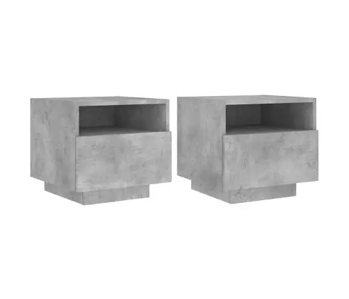 Öökapid Led-Tuledega 2 Tk, Betoonhall, 40 X 39 X 37 Cm