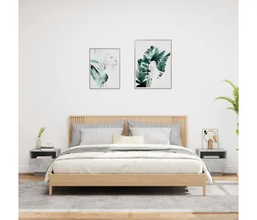 Öökapid Led-Tuledega 2 Tk, Betoonhall, 40 X 39 X 37 Cm