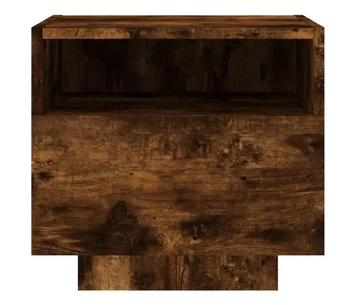 Naktsskapītis Ar Led Lampiņām, Ozolkoka Krāsa, 40X39X37 Cm Vidaxl