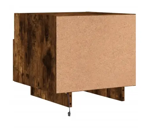 Naktsskapītis Ar Led Lampiņām, Ozolkoka Krāsa, 40X39X37 Cm Vidaxl