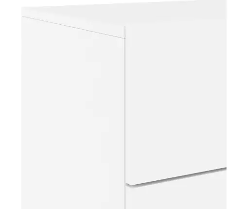 Sienas Naktsskapītis Ar Led Apgaismojumu, Balti Vidaxl