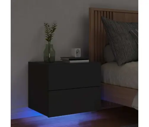 Seinale Kinnitatav Öökapp Led-Tuledega, Must