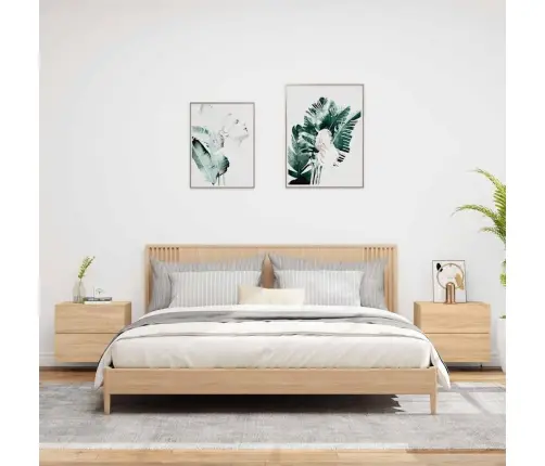 Seinale Kinnitatavad Öökapid Led-Tuledega 2 Tk, Sonoma Tamm