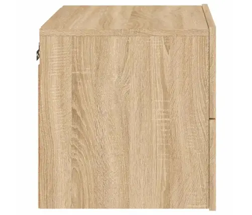 Seinale Kinnitatavad Öökapid Led-Tuledega 2 Tk, Sonoma Tamm