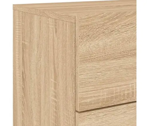 Seinale Kinnitatavad Öökapid Led-Tuledega 2 Tk, Sonoma Tamm