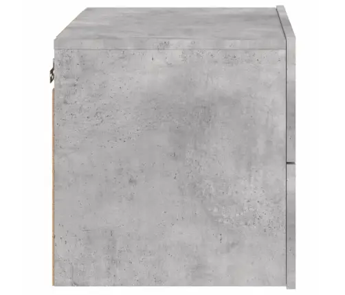 Sienas Naktsskapītis Ar Led Apgaismojumu, Betona Pelēks Vidaxl