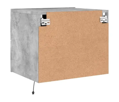 Sienas Naktsskapītis Ar Led Apgaismojumu, Betona Pelēks Vidaxl