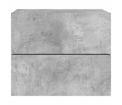 Sienas Naktsskapīši Ar Led Apgaismojumu, 2 Gab., Betona Pelēki Vidaxl