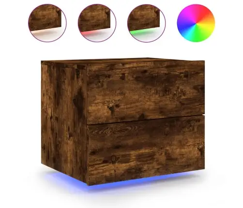 Sienas Naktsskapītis Ar Led Apgaismojumu, Ozola Krāsa Vidaxl Sienas Naktsskapītis Ar Led Apgaismojumu, Ozola Krāsa Vidaxl