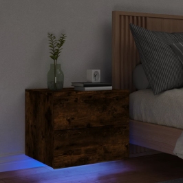 Sienas Naktsskapītis Ar Led Apgaismojumu, Ozola Krāsa Vidaxl
