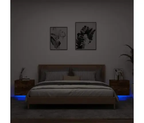 Seinale Kinnitatavad Öökapid Led-Tuledega 2 Tk, Suitsutamm