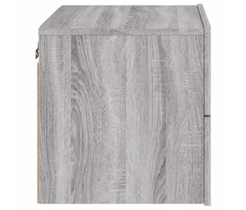 Sienas Naktsskapīši Ar Led, 2 Gab., Pelēcīga Ozolkoka Krāsa Vidaxl