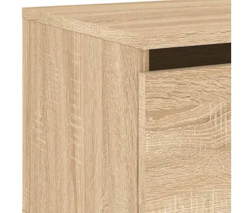 Sienas Naktsskapītis Ar Led Apgaismojumu, Ozola Krāsa Vidaxl