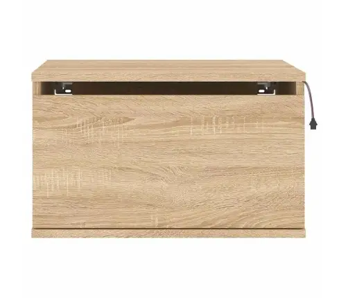 Seinale Kinnitatavad Öökapid Led-Tuledega 2 Tk, Sonoma Tamm