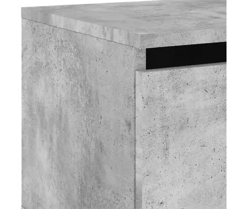 Sienas Naktsskapīši Ar Led Apgaismojumu, 2 Gab., Betona Pelēki Vidaxl