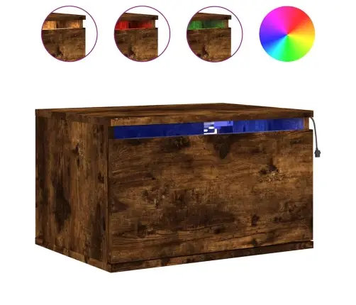 Sienas Naktsskapīši Ar Led Apgaismojumu, 2 Gab., Ozola Krāsa Vidaxl Sienas Naktsskapīši Ar Led Apgaismojumu, 2 Gab., Ozola Krāsa Vidaxl