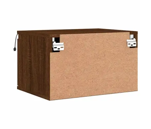 Sienas Naktsskapīši Ar Led Apgaismojumu, 2 Gab., Ozola Krāsa Vidaxl