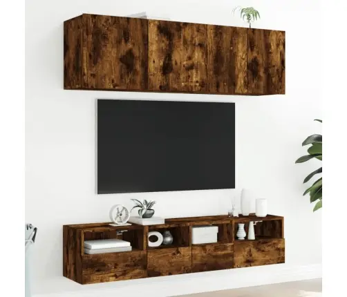 Tv Sienas Skapītis, Koka Krāsa, 40X30X30 Cm, Inženierijas Koks Vidaxl