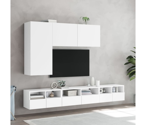 Tv Sienas Skapji, 2 Gab., Balts, 60X30X30 Cm, Inženierijas Koks Vidaxl