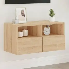 Tv Sienas Skapītis, Ozola, 60X30X30 Cm, Inženierijas Koks Vidaxl