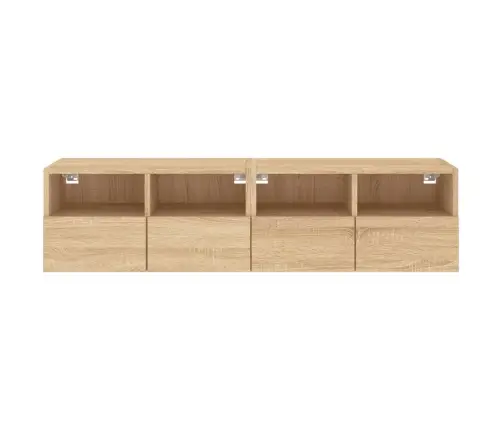 Sieninės Tv Spintelės, 2Vnt., Ąžuolo, 60X30X30cm Mediena