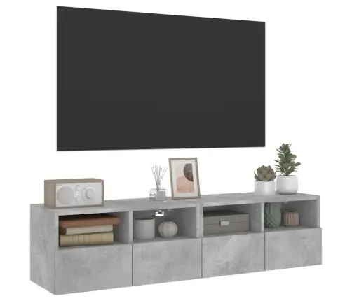 Tv Sienas Skapji, 2 Gb., 60X30X30 Cm, Pelēki, Inženierijas Koks Vidaxl Tv Sienas Skapji, 2 Gb., 60X30X30 Cm, Pelēki, Inženierijas Koks Vidaxl