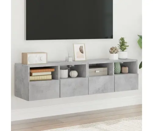 Tv Sienas Skapji, 2 Gb., 60X30X30 Cm, Pelēki, Inženierijas Koks Vidaxl Tv Sienas Skapji, 2 Gb., 60X30X30 Cm, Pelēki, Inženierijas Koks Vidaxl