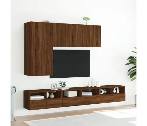 Sieninė Tv Spintelė, Ruda Ąžuolo, 60X30X30cm Apdirbta Mediena