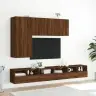Sieninė Tv Spintelė, Ruda Ąžuolo, 60X30X30cm Apdirbta Mediena