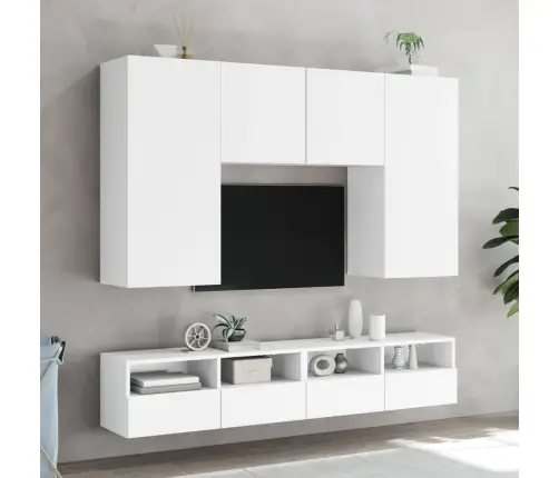 Tv Skapīši, 2 Gab., Balts, 80X30X30 Cm, Inženierijas Koks Vidaxl