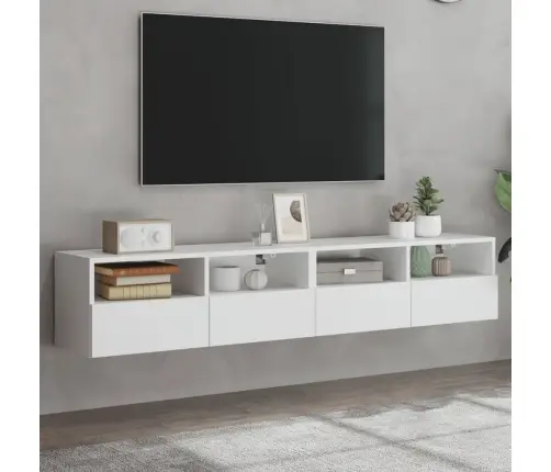 Tv Skapīši, 2 Gab., Balts, 80X30X30 Cm, Inženierijas Koks Vidaxl