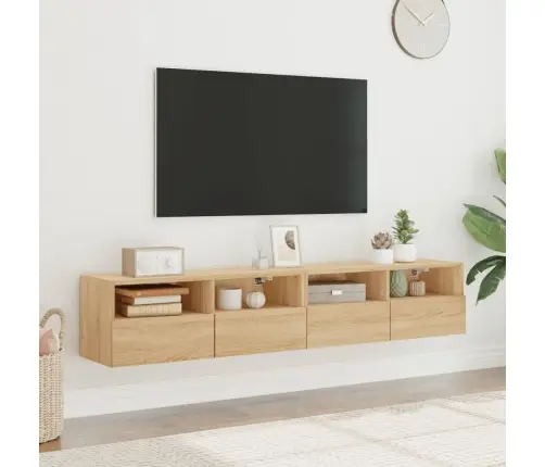 Tv Skapīši, 2 Gab., Ozolkoka, 80X30X30 Cm, Inženierijas Koks Vidaxl Tv Skapīši, 2 Gab., Ozolkoka, 80X30X30 Cm, Inženierijas Koks Vidaxl