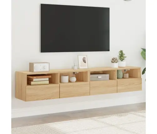 Tv Skapīši, 2 Gab., Ozolkoka, 80X30X30 Cm, Inženierijas Koks Vidaxl Tv Skapīši, 2 Gab., Ozolkoka, 80X30X30 Cm, Inženierijas Koks Vidaxl
