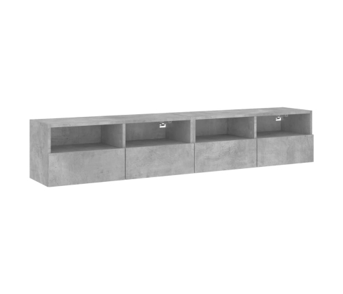 Tv Sienas Skapji, 2 Gb., 80X30X30 Cm, Pelēki, Inženierijas Koks Vidaxl