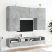 Tv Sienas Skapji, 2 Gb., 80X30X30 Cm, Pelēki, Inženierijas Koks Vidaxl