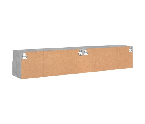 Tv Sienas Skapji, 2 Gb., 80X30X30 Cm, Pelēki, Inženierijas Koks Vidaxl