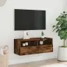 Tv Sienas Skapītis, Koka Krāsa, 80X30X30 Cm, Inženierijas Koks Vidaxl