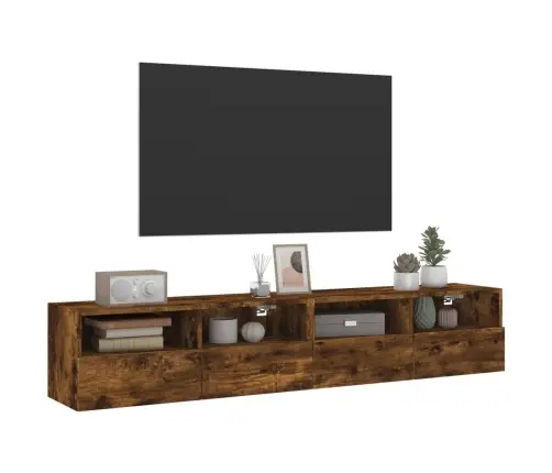 Tv Skapīši, 2 Gab., Koka Krāsa, 80X30X30 Cm, Inženierijas Koks Vidaxl