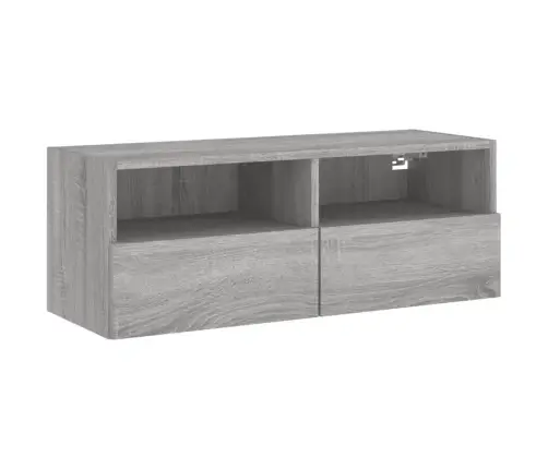 Tv Sienas Skapītis, Pelēka Ozola, 80X30X30Cm, Inženierijas Koks Vidaxl