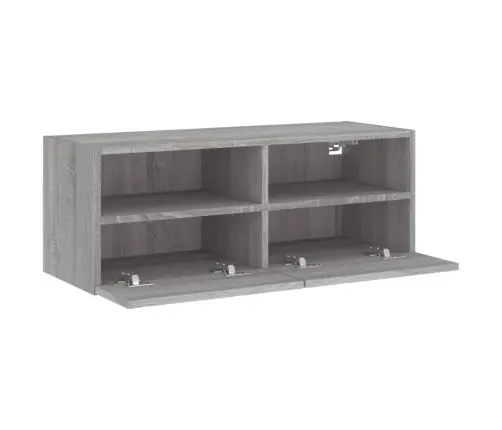 Tv Sienas Skapītis, Pelēka Ozola, 80X30X30Cm, Inženierijas Koks Vidaxl
