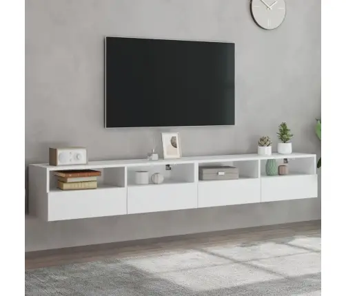 Teleri Seinakapid 2 Tk, Valge, 100 X 30 X 30 cm Tehispuit