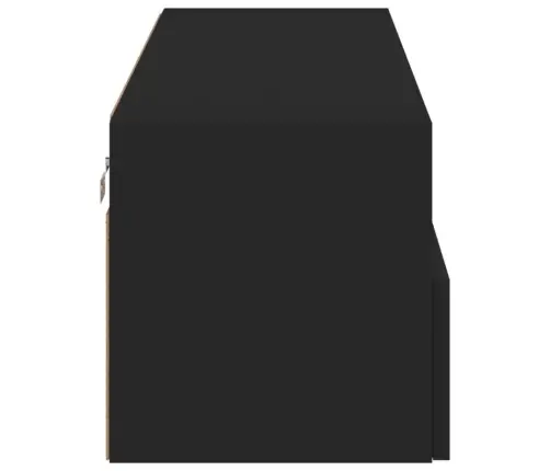 Tv Sienas Skapītis, Melns, 100X30X30 Cm, Inženierijas Koks Vidaxl