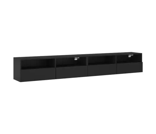 Tv Skapīši, 2 Gab., Melns, 100X30X30 Cm, Inženierijas Koks Vidaxl