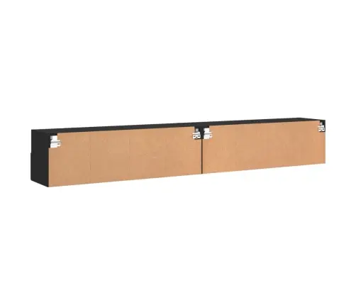 Tv Skapīši, 2 Gab., Melns, 100X30X30 Cm, Inženierijas Koks Vidaxl