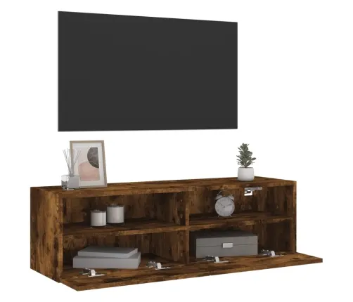 Tv Sienas Skapītis, Ozolkoka, 100X30X30 Cm, Inženierijas Koks Vidaxl